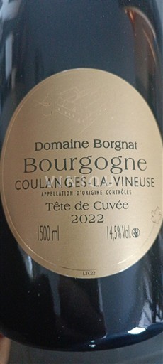 Burgundy Unspecified Domaine Borgnat Tête de 2022