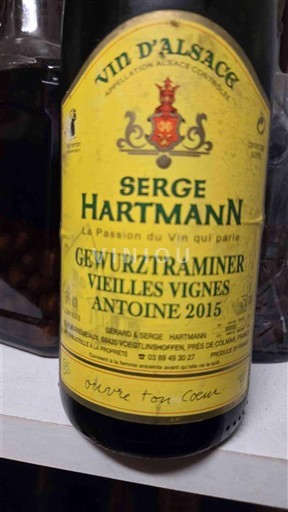 Alsacia Serge Hartmann Vieilles Vignes Antoine 2015