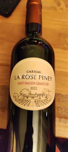 Bordeaux Saint-Émilion Grand Cru Grand Cru Château La Rose Piney 2022