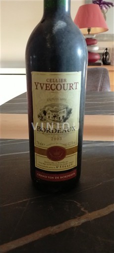 Bordeaux Cellier Yvecourt 2003