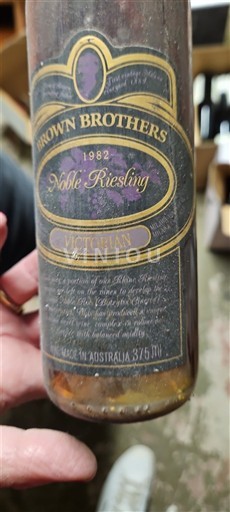 Victoria Không được chỉ định Brown Brothers Noble Riesling 1982