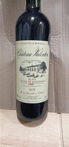 Burdeos Blaye-Côtes de Burdeos Château Valentin 2020