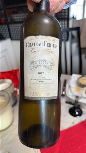 Bordeaux Blaye-côtes-de-bordeaux Château Ferthis Ulysse 2022