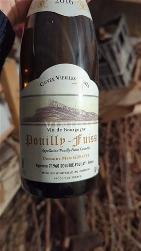 Burgundi Pouilly-fuissé Domaine Marc Greffet Vieilles Vignes 2016