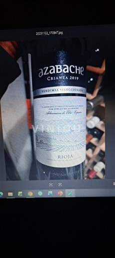 La Rioja Rioja Azabache Crianza Vendimia Seleccionada 2019