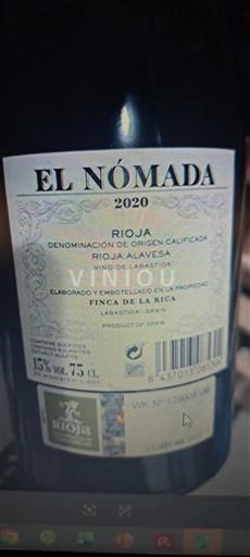 La Rioja Rioja Finca de la Rica El Nómada 2020