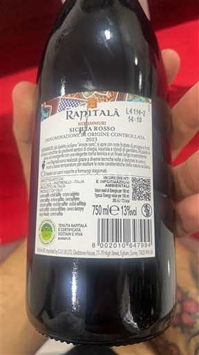 Sicilia Tenuta Rapitalà Nero d'Avola 2023