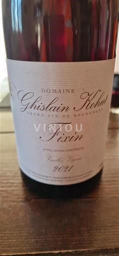 Borgogna Fixin Domaine Ghislain Kohut Vieilles Vignes 2021