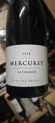 Burgundija Mercurey Domaine Brintet La Charmée 2018