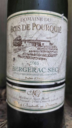 Tây Nam Bergerac Domaine Bois de Pourquié 2005