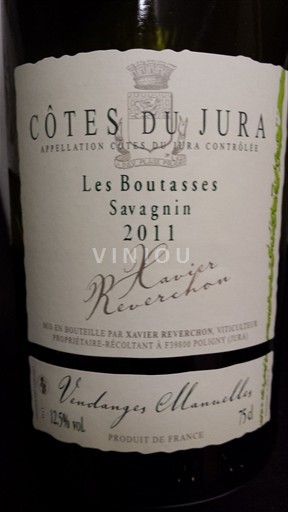 Jura Côtes-du-jura Domaine REVERCHON Xavier - E.A.R.L de Chantemerle Les Boutasses 2011