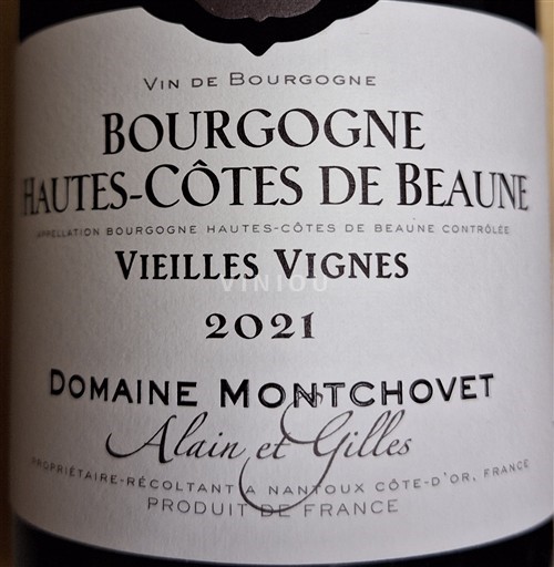 Burgundy Hautes-Côtes de Beaune Domaine Earl Domaine Montchovet Alain Et Gilles Vieilles Vignes 2021