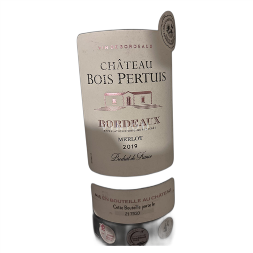 Bordeaux Château Bois Pertuis 2019