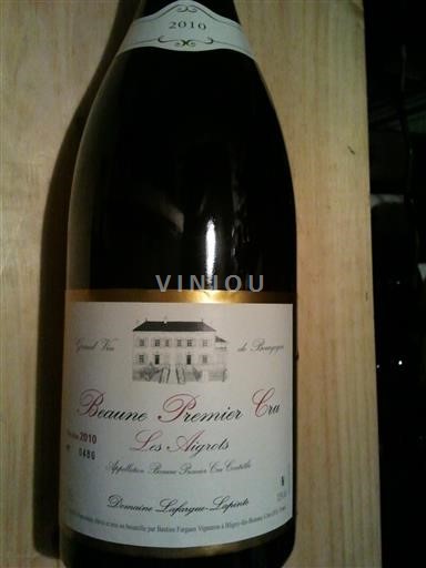 Burgundy Beaune Premier Cru D Lafargue Les Aigrots 2010
