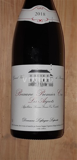 Burgundy Beaune Premier Cru D Lafargue Les Aigrots 2018
