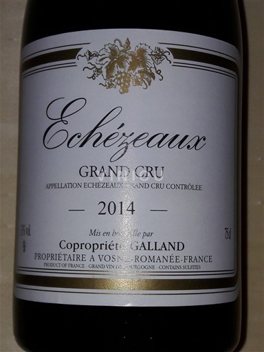 Burgundy Échézeaux Copropriété Galland 2014