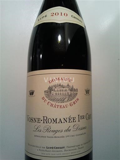Bourgogne Vosne-romanée Premier Cru SA Lupé-Cholet Les Rouges du dessus 2010