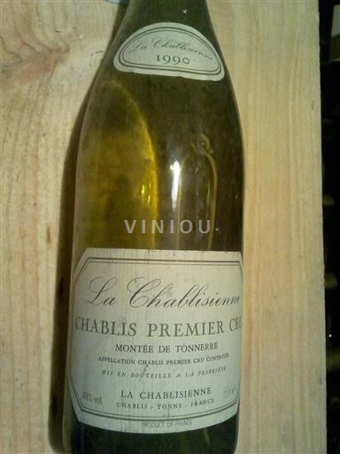 Burgundi Chablis Premier Cru La Chablisienne Montée de Tonnerre 1990