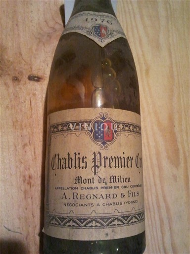 Burgundi Chablis Premier Cru Maison Régnard Mont du Milieu 1976