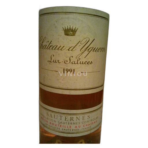 Vini Blanc sec Château d'Yquem Château Yquem 1991 Francia Bordeaux Sauternes AOC