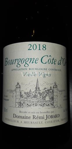 Burgundy Rémi Jobard - 12, rue Sudot - 03 80 21 20 23 - 21190 - Meursault Vielles Vignes 2018