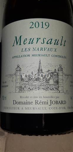 Burgundy Meursault Rémi Jobard - 12, rue Sudot - 03 80 21 20 23 - 21190 - Meursault Les Narvaux 2019