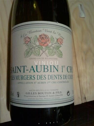 Burgundsko Saint-Aubin Premier Cru Domaine Gilles Bouton Les Murger des dents de Chien 2023