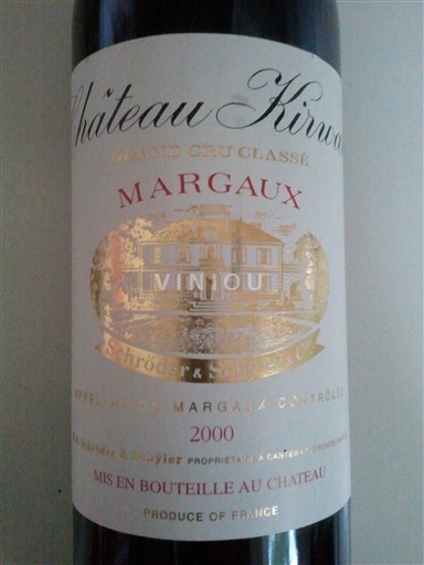 Burdeos Margaux 3EME CRU CLASSE Château Kirwan Château Kirwan 2000