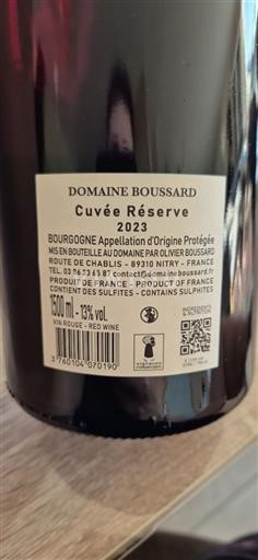 Burgundsko Domaine Boussard Réserve 2023