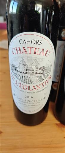 Sudoeste Cahors Château L'Églantier 2016
