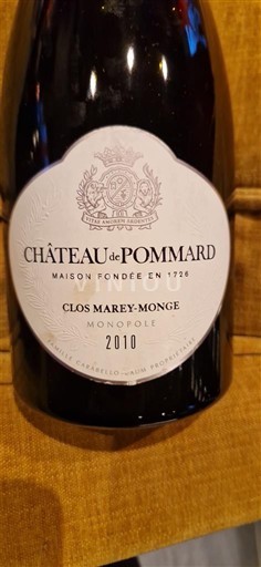 Borgoña Pommard Château Pommard Clos Marey-Monge Monopole 2010