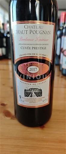 Víno Rouge sec Cuvée Prestige Château Haut Pougnan 2017 Francie Bordeaux Bordeaux Supérieur AOC
