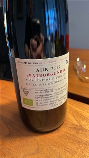 Ahr Weingut Bäcker Mayschosser Mönchberg 2015