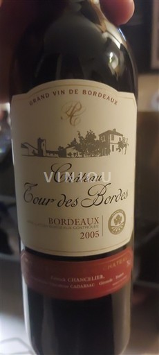 Bordéus Château Tour des Bordes 2005