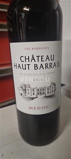 Bordeaux Médoc Cru Bourgeois Château Haut Barrail 2022