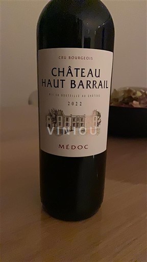 Bordeaux Médoc Cru Bourgeois Château Haut Barrail 2022