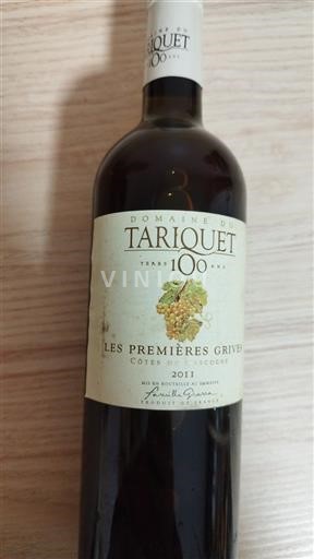 Sudoeste Côtes de Gascogne Domaine Tariquet Les Premières Grives 2011