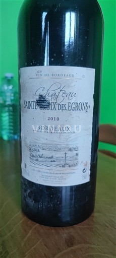 Bordeaux Château Sainte Croix des Egrons 2010