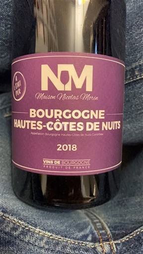 Borgonha Hautes Côtes de Nuits Maison Nicolas Morin 2018