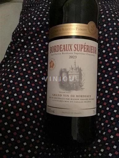 Víno Rouge sec Augustin Florent 2023 Francie Bordeaux Bordeaux Supérieur AOC