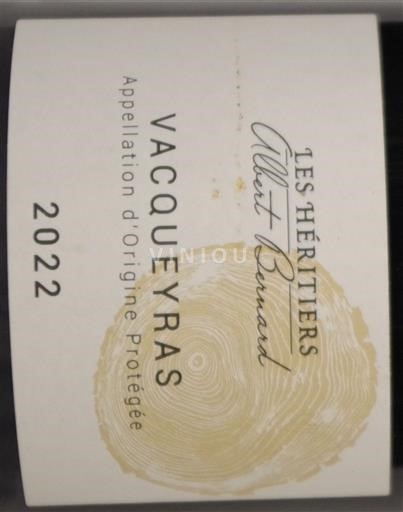 Rhône-dalen Vacqueyras Les Héritiers Albert Bernard 2022