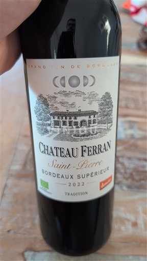 Vinos Rouge sec Saint-Pierre Château Ferran 2022 Francia Burdeos Bordeaux superior AOC
