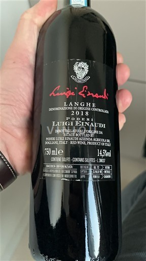 Piemonte Langhe Poderi Luigi Einaudi 2018
