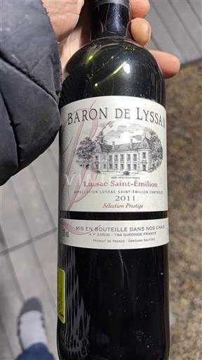 Bordéus Lussac-Saint-Émilion Baron de Lyssac Sélection Prestige 2011