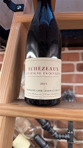 Burgundi Echezeaux Grand Cru Domaine Christian Clerget En Orveaux 2015