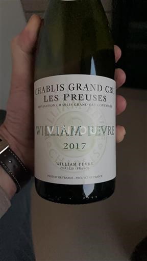 Vine Blanc sec Les Preuses William Fèvre 2017 Frankrig Bourgogne Chablis AOC Grand Cru