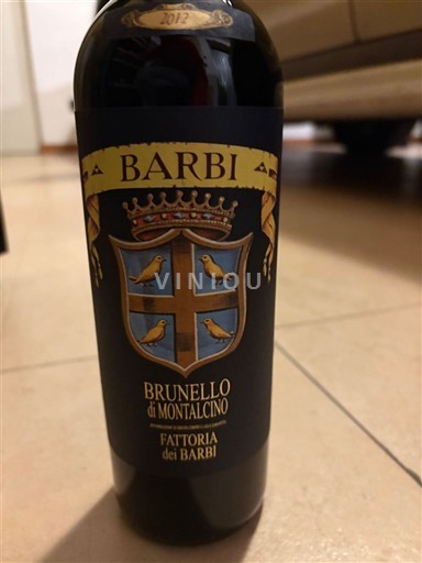 Tuscan Wines Brunello di Montalcino Fattoria dei Barbi 2012