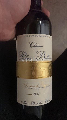 Viinit Rouge sec Château Pichon Bellerue 2013 Ranska Bordeaux Graves-de-vayres AOC