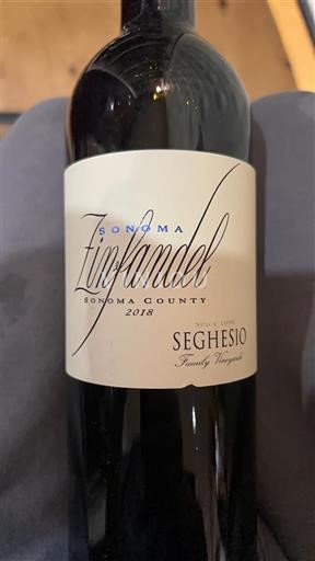 Vùng trồng nho được cấp phép California Bờ biển Sonoma Seghesio Family Vineyards Sonoma Zinfandel 2018