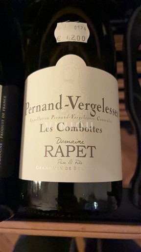 Borgoña Pernand-Vergelesses Domaine Rapet Les Combottes 2022